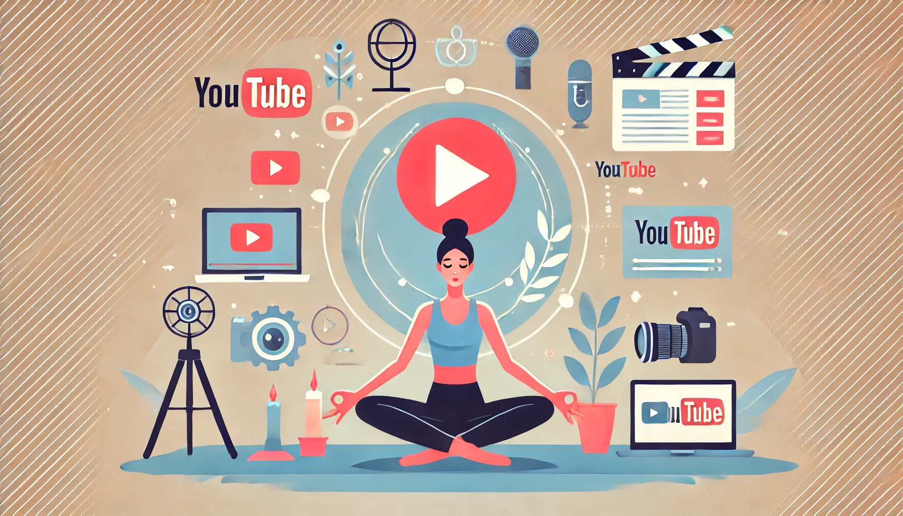 youtubeとyogaのイメージ画像